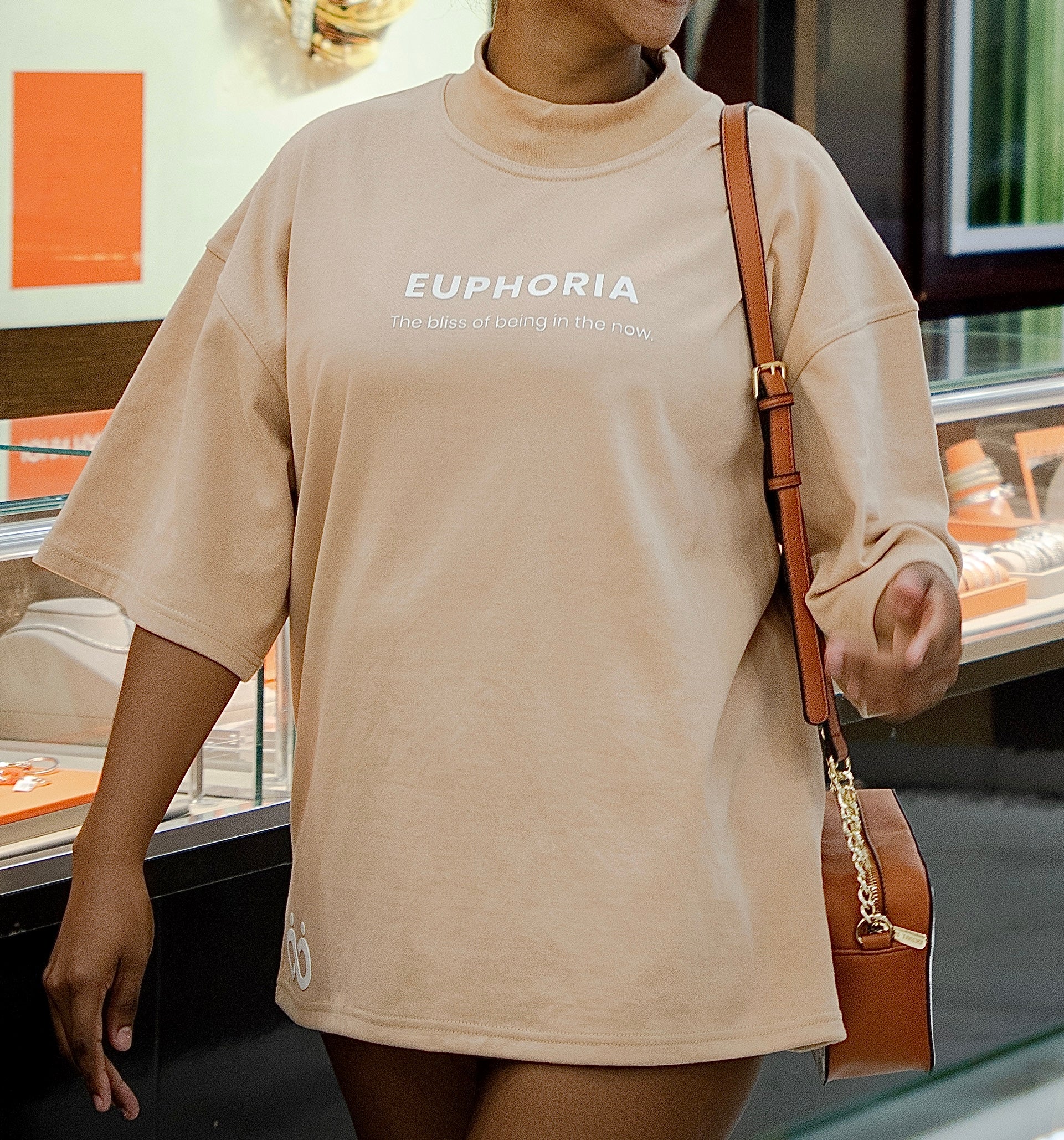 Euphoria Oversized Tee - Nude