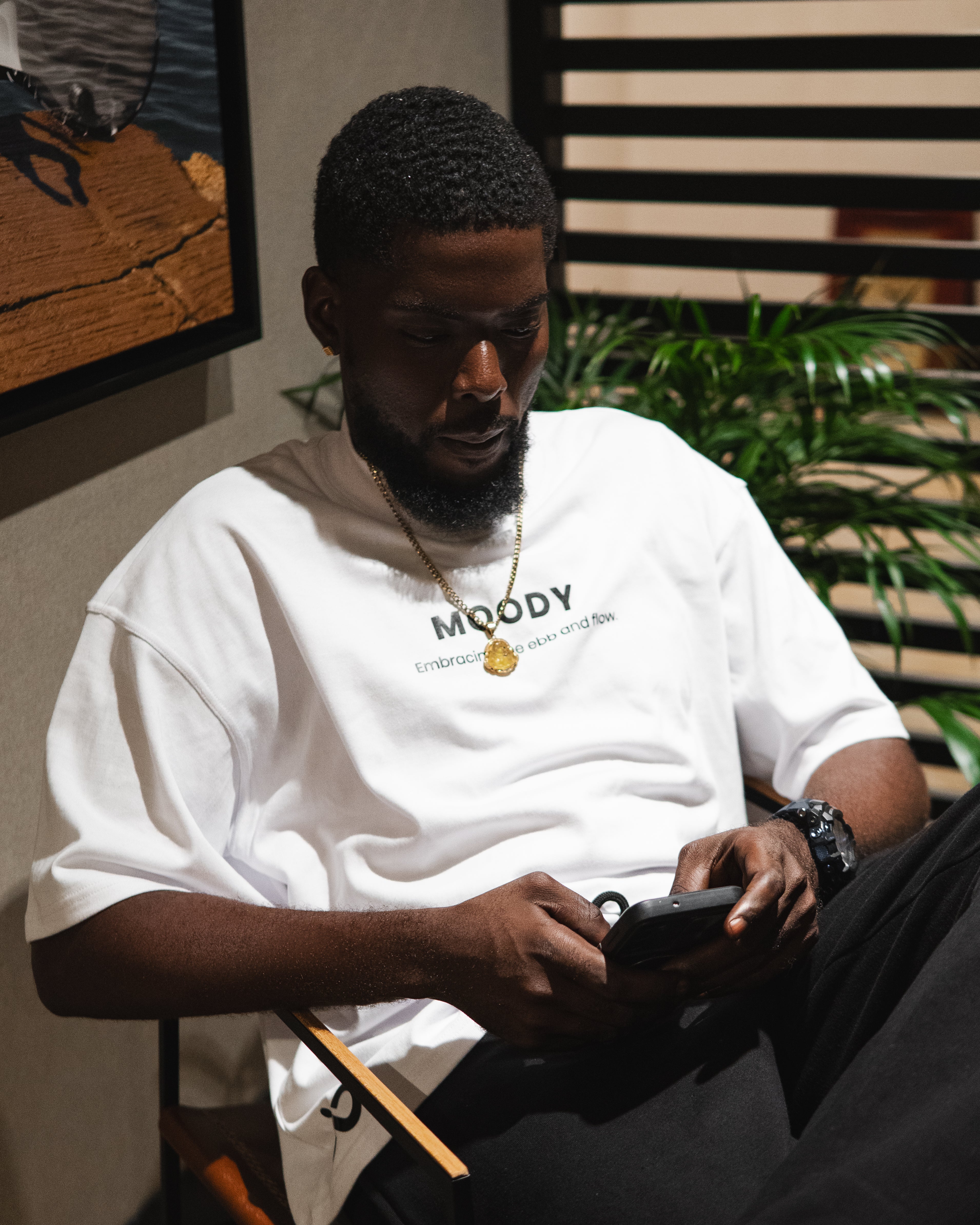 Moody Oversized Tee - Bonewhite