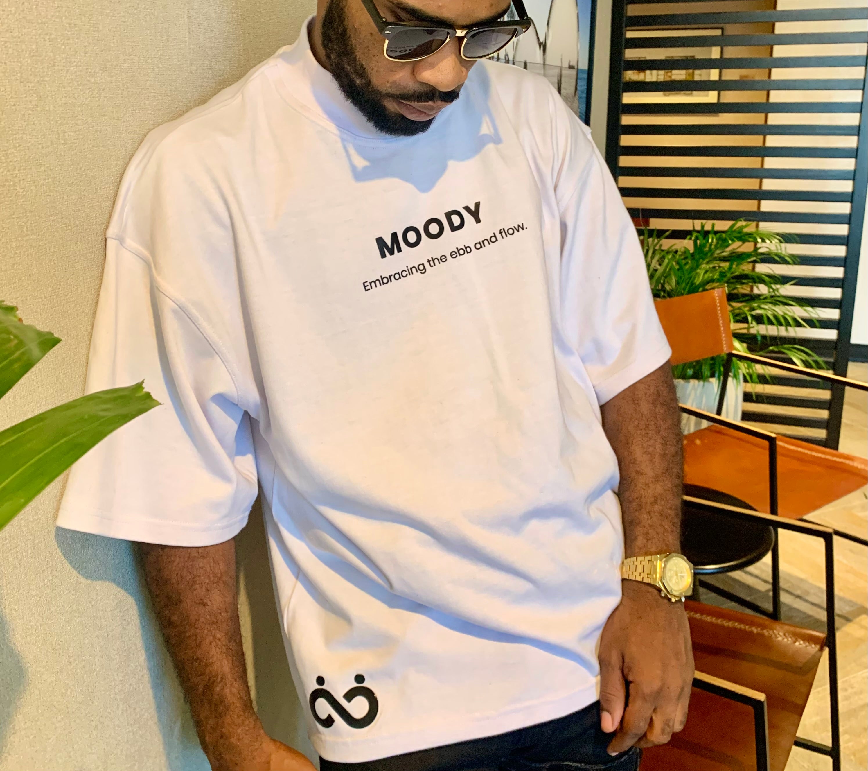 Moody Oversized Tee - Bonewhite